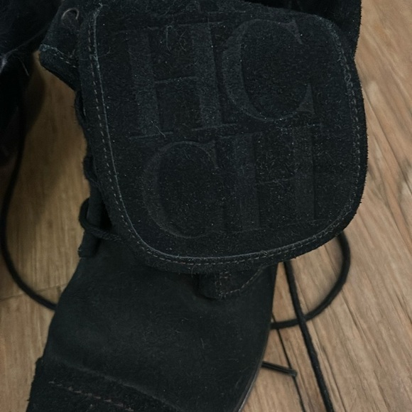 Vintage- Carolina Herrera- Suede Leather Lace Up Boots- 37 - Picture 4 of 10